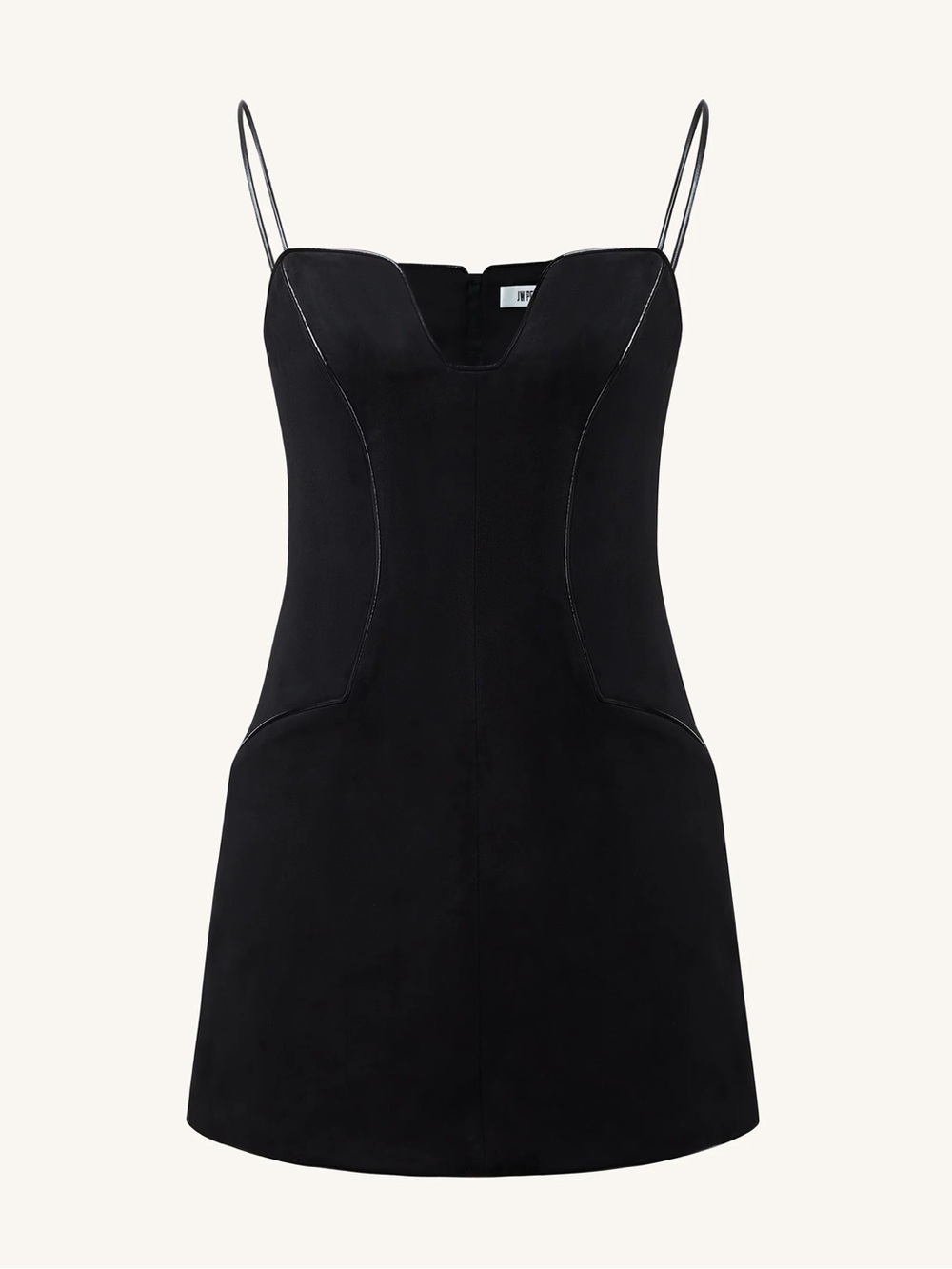 JW PEI Black Suede Mini Dress with Thin Straps